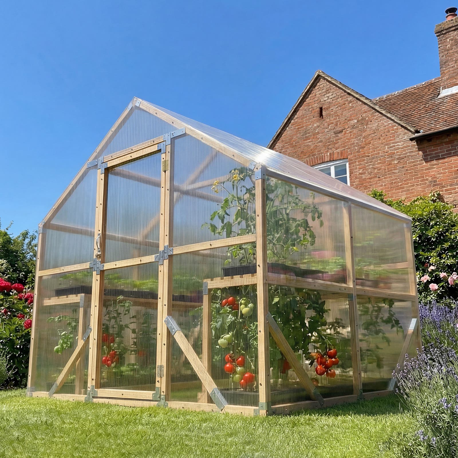 Waldenhaus Nordic Greenhouse 2m — hero product photo, front view