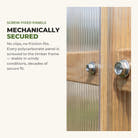 Screw-fixed polycarbonate panels — mechanically secured to the timber frame · Waldenhaus NORDIC