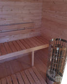 Harvia PC70 heater inside the CUBIO 180