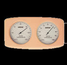 Harvia thermo-hygrometer in alder with two dials