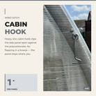 SteelRoot greenhouse — door cabin-hook detail (slate cream)