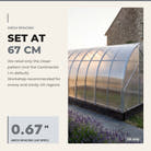 0.67 m arch spacing — UK exposed-site spec
